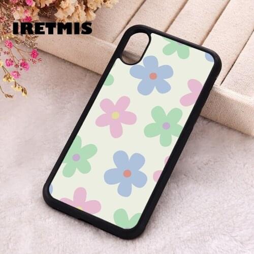 Iretmis 5 5S SE 2020 Phone Cover Case for iPhone 6 6S 7 8 Plus X Xs XR 11 12 Mini Pro Max Rubber Silicone Colorful Daisies