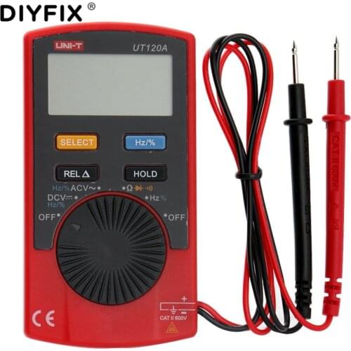 DIYFIX Digital Multimeter AC/DC Voltage Resistance Frequency Meter Auto Range Continuity Buzzer Tester Portable Munltimeter