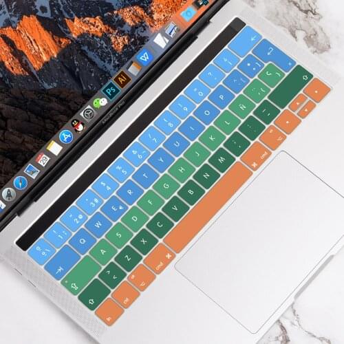 For MacBook Pro 13 15 inch Touch Bar A2159 A1989 A1706 A1707 A1990 2016-2019 EU Spanish Version Keyboard Cover Skin Protector