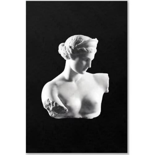 HD Prints Home Decor Sculpture White Black Beautiful Painting Poster Wall Art Canvas Modular No Frame Pictures For Living Room