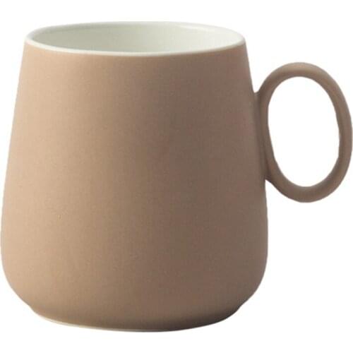 Ceramic Mug Leisure Milk Tea Shop Pot-Bellied Cup Single Ear Handle Mark Ceramic Coffee Cup