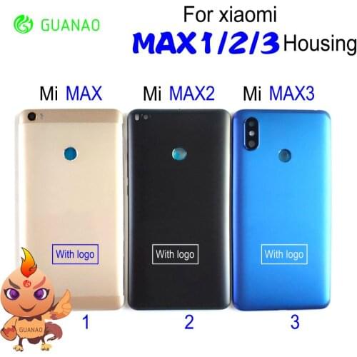 For Xiao mi max max2 max3 Battery Cover Rear Door Back Housing Case Replacement Snapdragon mi max max2 max3 Battery Cover
