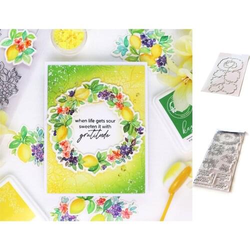 Lemon Butterfly Flowers Stamps And Dies Scrapbooking Diary Decoration Stencil Embossing Diy Greeting Card New Arrival 2021