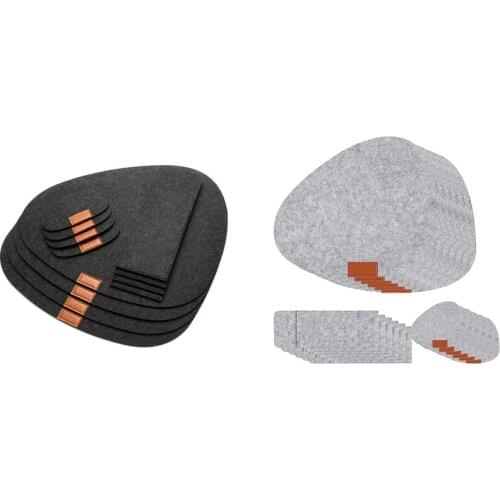 FQYL Felt Placemat Set of 18 - Washable -Heat-Resistant Placemats -Contains Coasters and Cutlery Bag