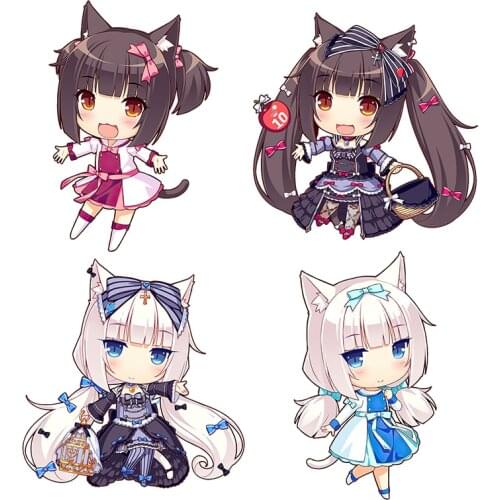 Three Ratels CD1 NEKOPARA_CHRONICLE Cute cats ear girls Cartoon Waterproof Decal on Wall Fridge Toilet car bike laptop gift
