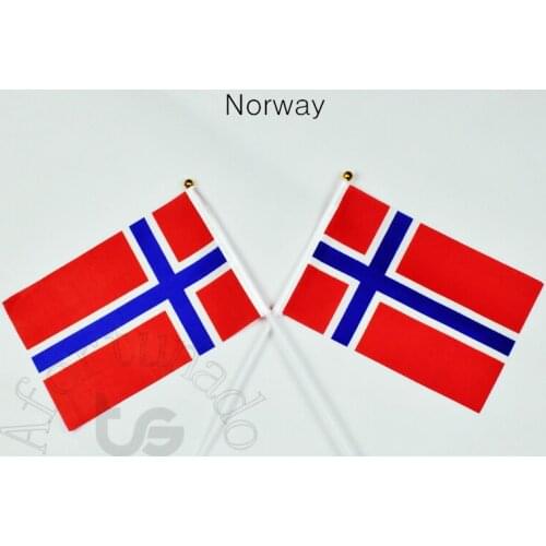 Norway 14*21cm 10pcs flag Banner hand waving National flag Home Decoration flag banner