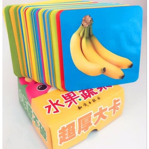 Adult Children Chinese characters Cards Learn Fruit And Vegetable Chinese Characters Book With Pinyin English The Pictures Gift
