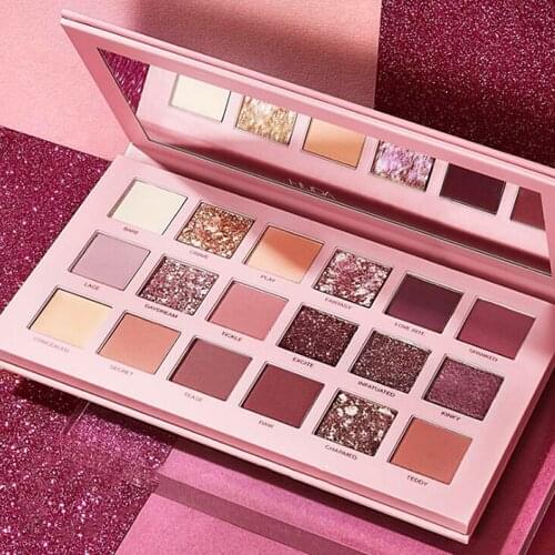 9/18 Colors Eyeshadow Palette Glitter Desert Rose Shimmers Eyeshadow Sweatproof Waterproof Eye Shadows Eyeshadow Palette