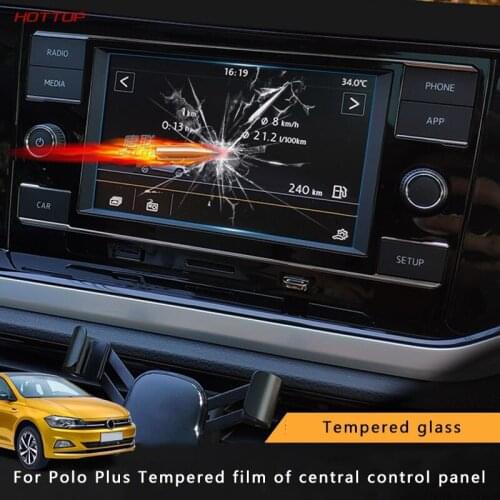 For Volkswagen VW Polo Plus 2019 Navigation film toughened film central control instrument panel screen protective film