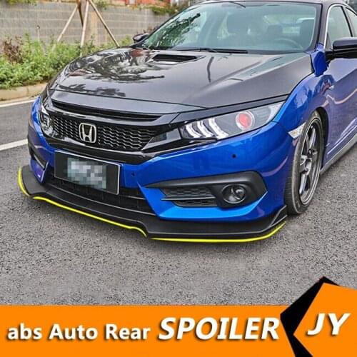 For Honda Civic Body kit spoiler 2015-2018 For Civic PT ABS Rear lip rear spoiler front Bumper Diffuser Bumpers Protector