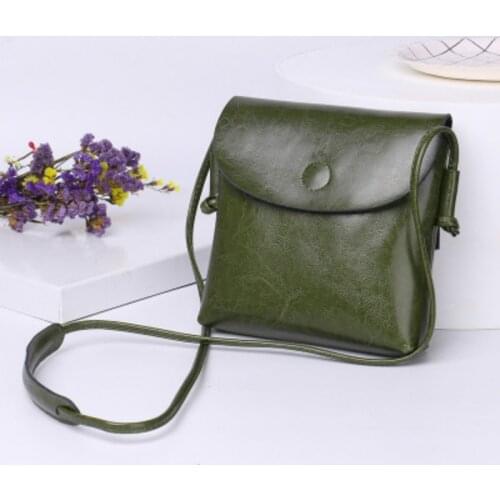 Mini Bag Simple Ladies Designer Purse Vintage Oil Genuine Leather Bags for Women High Quality Cowhide Single Shoulder Crossbody