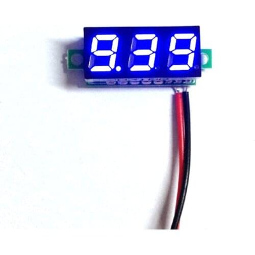 5pcs/lot New 0.28" Super Mini Digital Display Auto Car Voltmeter Blue LED DC 3.5-30V Volt Voltage Panel Meter battery monitor