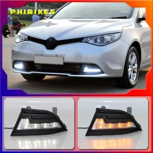 LED drl daytime running light for MG GT 2014 2015 with yellow turn signals top quality