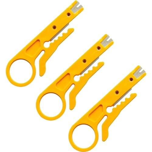 3pcs Mini Crimper Pliers Portable Wire Stripper Knife Cable Stripping Wire Cutter Tools Cut Line Pocket Multitool Crimping Tool