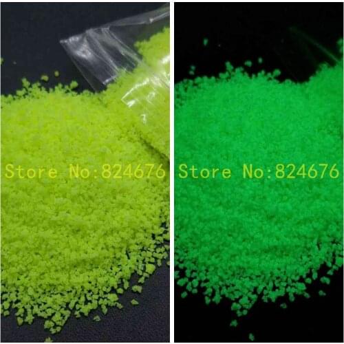 Yellow Glow in the Dark Sand Phosphor Sand Stone DIY Nail Glitter Decoration Luminous Sand for Park Yard Party Wish Bottle