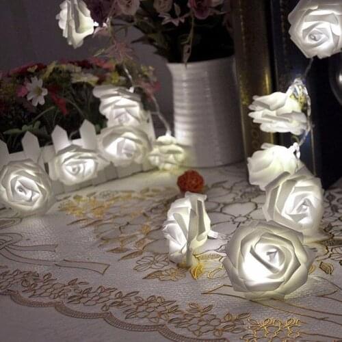 1M 10 Flowers/2M 20 Flowers/3M 30 Flowers LED String Light Waterproof 3AA Battery Night Light Flower Holiday String Lighting