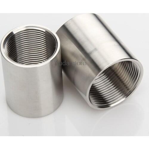 1PC 304 Stainless Steel BSP 1/8"1/4"1/2"3/8" 3/4" 1" 1-1/4" 1-1/2" Female Threaded Pipe Fittings water gas connector full thread