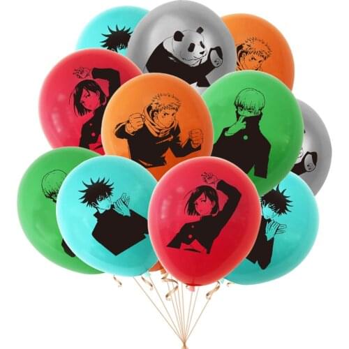 10pcs/lot 12inch Cartoon Conjuration Back Battle Theme Latex Balloons Orange Blue Green Ballons Happy Birthday Decor Kids Boy