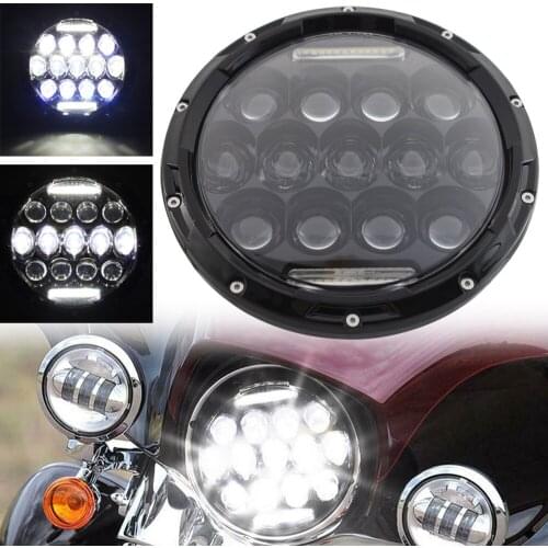 Motorcycle Accessories 7" Front Round LED Headlights w/ DRL Light For Harley Yamaha Indian Universal Headlight For Jeep