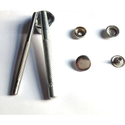 Sewing Accessories 50 Sets 12mm/15mm/17mm Silver Metal Snap Fastener Poppers Press Studs Kit Sewing Craft Tools Button