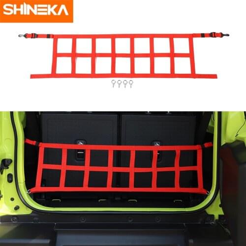 SHINEKA Car Cover for Suzuki Jimny 2019+ Red Car Trunk Cargo Cover Trunk Storage Organizer Net Accessory for Suzuki Jimny 2019