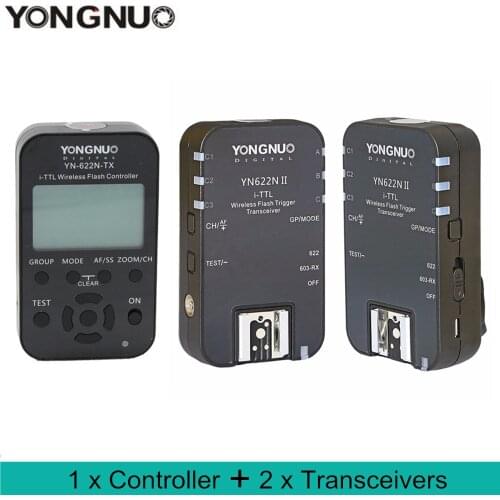 YONGNUO YN-622N II TTL Wireless Flash Trigger for Nikon D800 D700 D600 D610 D300 with YongNuo YN-622N-TX Flash controller