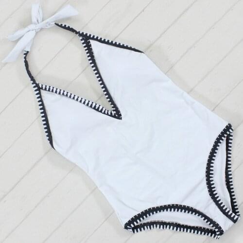 Белые слитные купальники FLOYLYN China At AliExpress