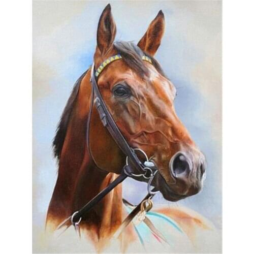 Animal Horse Printed Canvas 11CT Cross-Stitch DIY Embroidery Set DMC Threads Hobby Knitting Craft work Design Floss