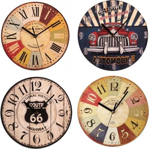 Horloge murale Home Wall Decor Wooden Clocks Brief Design Silent Office Decor Clocks for Kitchen Large Wall Clocks Decoration