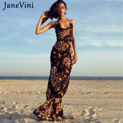 JaneVini Summer Black Print Boho Mermaid Women Long Dresses Strapless Backless Beach Style Ladies Sexy Floral Dress Floor Length