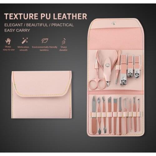 Stainless Steel Nail Clippers Professional Scissors Suit With Box Trimmer Grooming Manicure Cutter Kits Nail Tools TSLM2