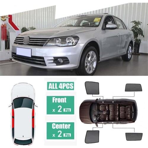 Side Windows Magnetic Sun Shade UV Protection Ray Blocking Mesh Visor Fit For VolksWagen Bora Sedan 2009-2015