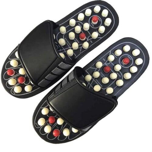 Feet Massage Slippers Foot Reflexology Acupuncture Massager Walk Stone Cobblestone Therapy Sandal Shoes Massageador Acupunc B0U0