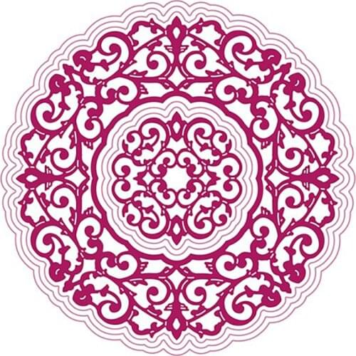 Round Lotus Leaf Flower Metal Cutting Dies 2021 New Diy Molds Scrapbooking Paper Make Albums Crafts Template