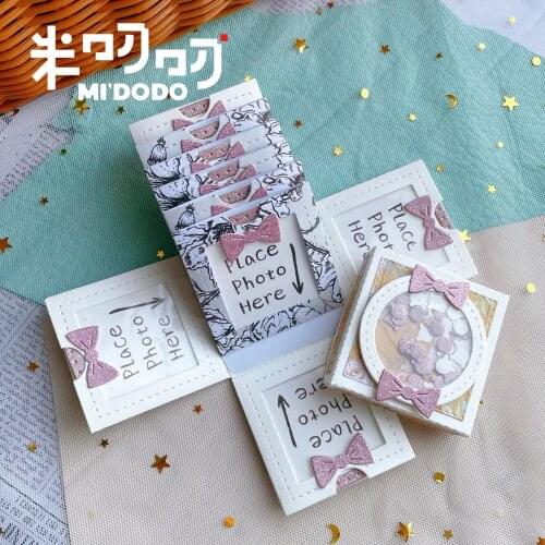 Mini Explosion Box Metal Cutting Dies 2021 for DIY Scrapbooking Paper Cards Making Decorative Crafts Midodo New Design Die Cut