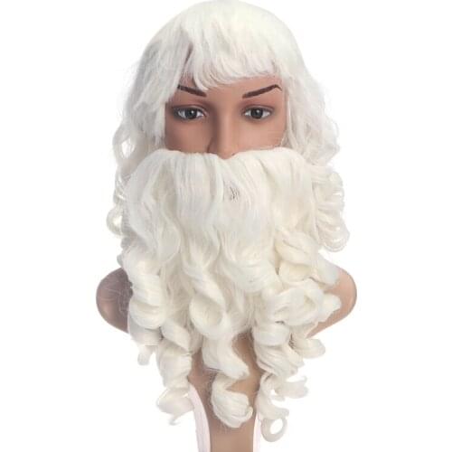 Santa Claus Beard and Wig Set Costume Santa Beard and Wig for Christmas Cristmas Decoration