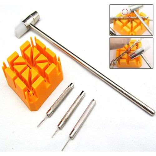 Watch Band Bracelet Link Repair Remover Tool Hammer Punch Pins Strap Holder Kit Meters of the Meter Repair Accessories Tools