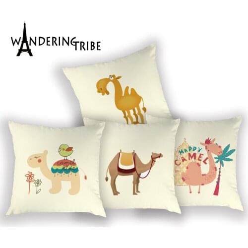 Llama Pillowcases Outdoor Cartoon Pillow Covers Vintage Case On The Pillow Gifts New Covers For Cushions Pillow Decor Sofa 45X45