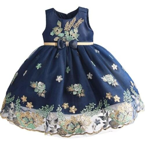 Newborn Baby Girls Dress Embroidery Party Kids Dresses For Girls 1st Birthday Princess Dress Vestidos Infantil 6 12 24 36 Month