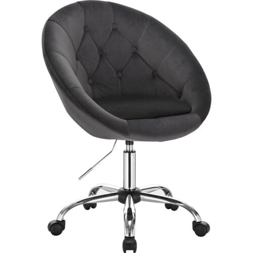 1PC Office Chair Adjustable Height Rolling Chair Faux Leather Velvet Ergonomic Work Swivel Chair with Wheels Home Furniture