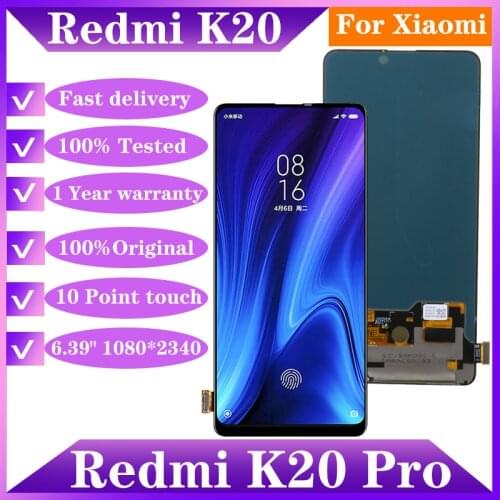 6.39'' AMOLED K20 9T LCD For XIAO MI Redmi 9T 9T Pro K20 K20 Pro LCD Display Touch Screen Digitizer Assembly with Service pack