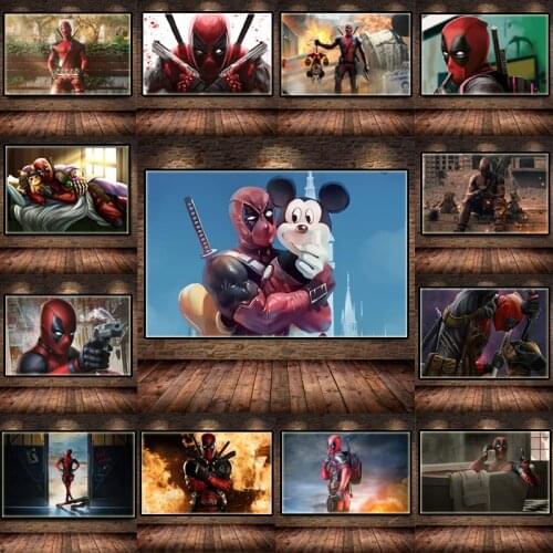 Marvel Avengers Superhero "Deadpool" Poster Classic Movie Canvas Painting 5d Prints Wall Art Pictures for Living Room Home Decor