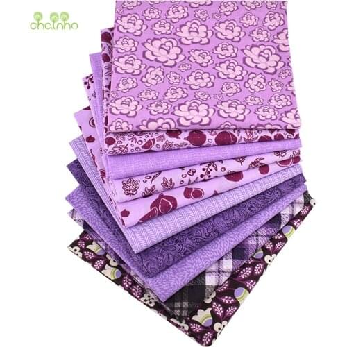 Rose Purple Color Series,Plain Cotton Fabric,Patchwork Cloth,10 Pcs Of Handmade DIY Quilting&Sewing Craft,Cushion,Bag Material