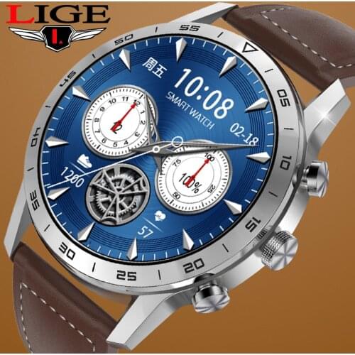 LIGE New Men Smart Watch Women 1.39" Color HD Screen Full touch Fitness Tracker Bluetooth Call smartwatches Mens For Android IOS