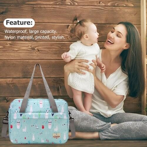 Waterproof Diaper Bag Mommy Travel Totes Organizer Large Capacity Nylon Maternity Baby Nappy Shoulder Crossbody Top-handle Bags