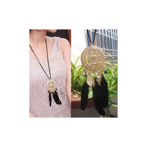 1 x Necklace Fashion Jewelry Arrival Women Retro Dream Catcher Pendant Necklace Sweater Chain Long Chain