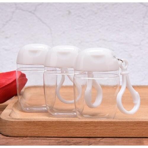 1/3/5Pcs Holder Hook Keychain Carriers Flip Cap Reusable Portable Empty Bottles Empty Hand Sanitizer Travel Small Size