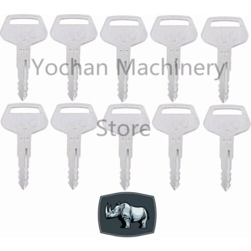 10 PCS Ignition Switch Door Lock Fuel Tank Key For Komatsu Kalmar Dressta Sakai Part Number 787 High Quality