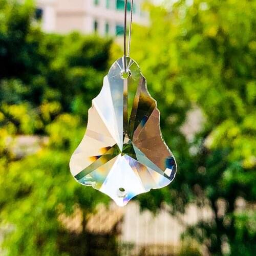 3/5/10pcs Decorative Sun Catcher Suncatcher Hanging Drop Crystal Prisms Faceted Cut Maple Rainbow Maker Iridescent Diy Parts