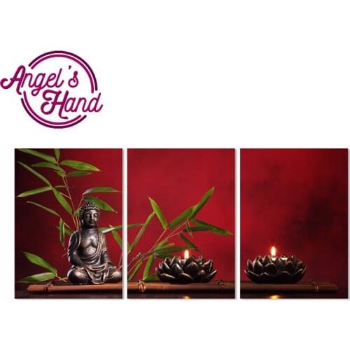 3pcs/set Full Diamond Embroidery buddha 5D Diamond Painting Cross Stitch 3D Diamond Mosaic Needlework Crafts painting home decor